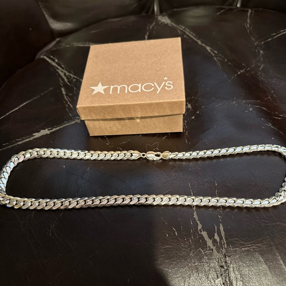 22” Cuban Link Sterling Silver Necklace